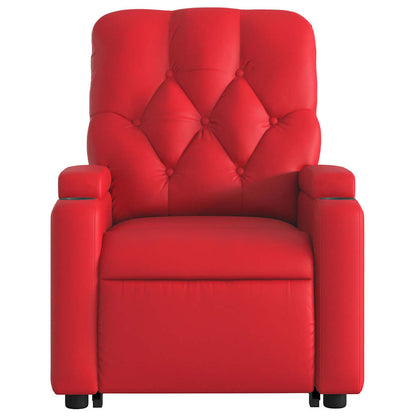 Poltrona Alzapersona Reclinabile Rosso in Similpelle | homemem39