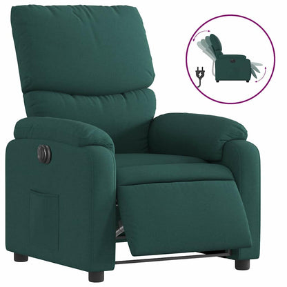 Poltrona Elettrica Reclinabile Verde Scuro in Tessuto | homemem39