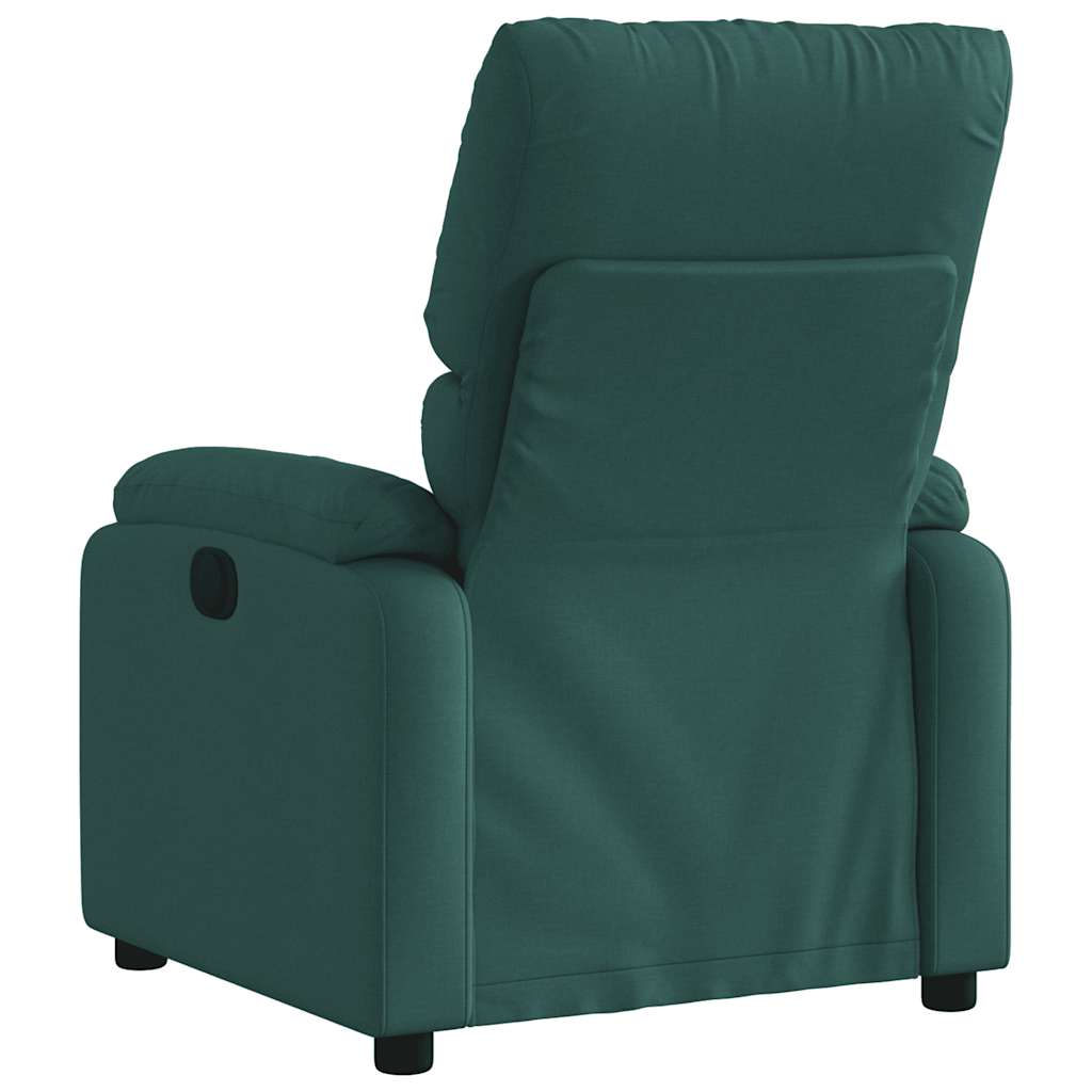 Poltrona Elettrica Reclinabile Verde Scuro in Tessuto | homemem39