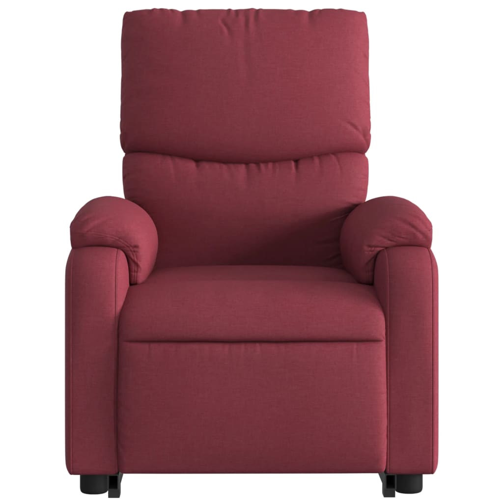 Poltrona Alzapersona Reclinabile Elettrica Rosso Vino Tessuto | homemem39