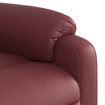 Poltrona Reclinabile Elettrica Rosso Vino in Similpelle | homemem39