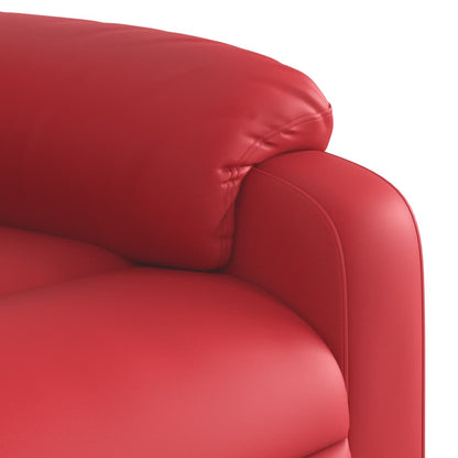 Poltrona Reclinabile Elettrica Rossa in Similpelle | homemem39