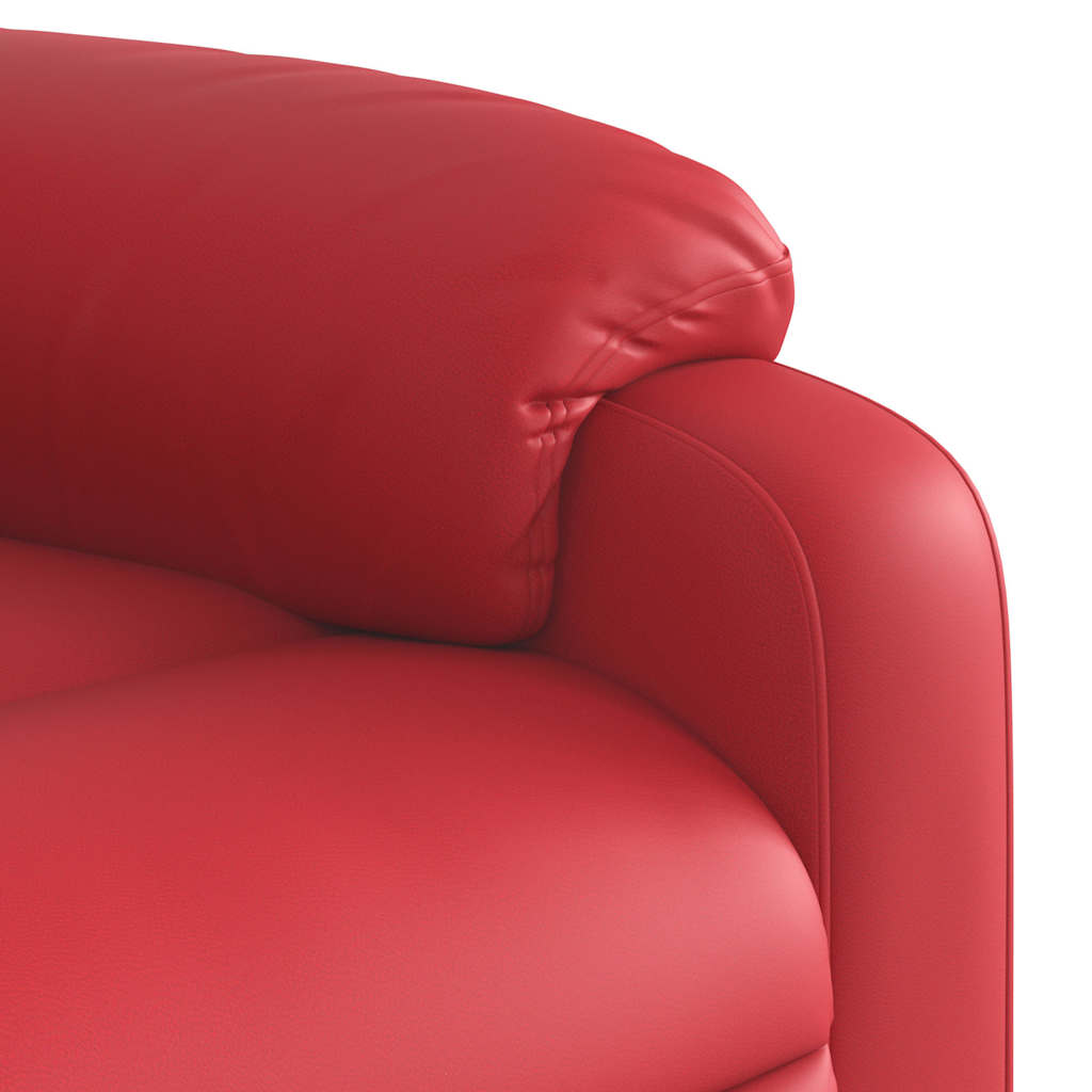Poltrona Massaggio Elettrica Reclinabile Rosso Similpelle | homemem39