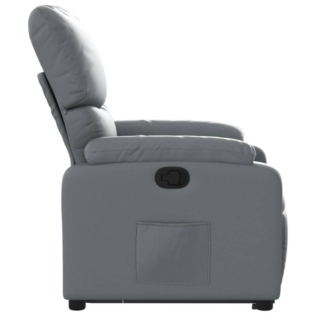 Poltrona Alzapersona Reclinabile Grigio in Similpelle | homemem39