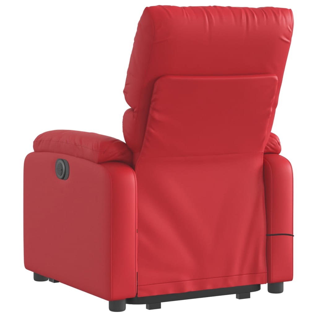 Poltrona Alzapersona Reclinabile Rosso in Similpelle | homemem39
