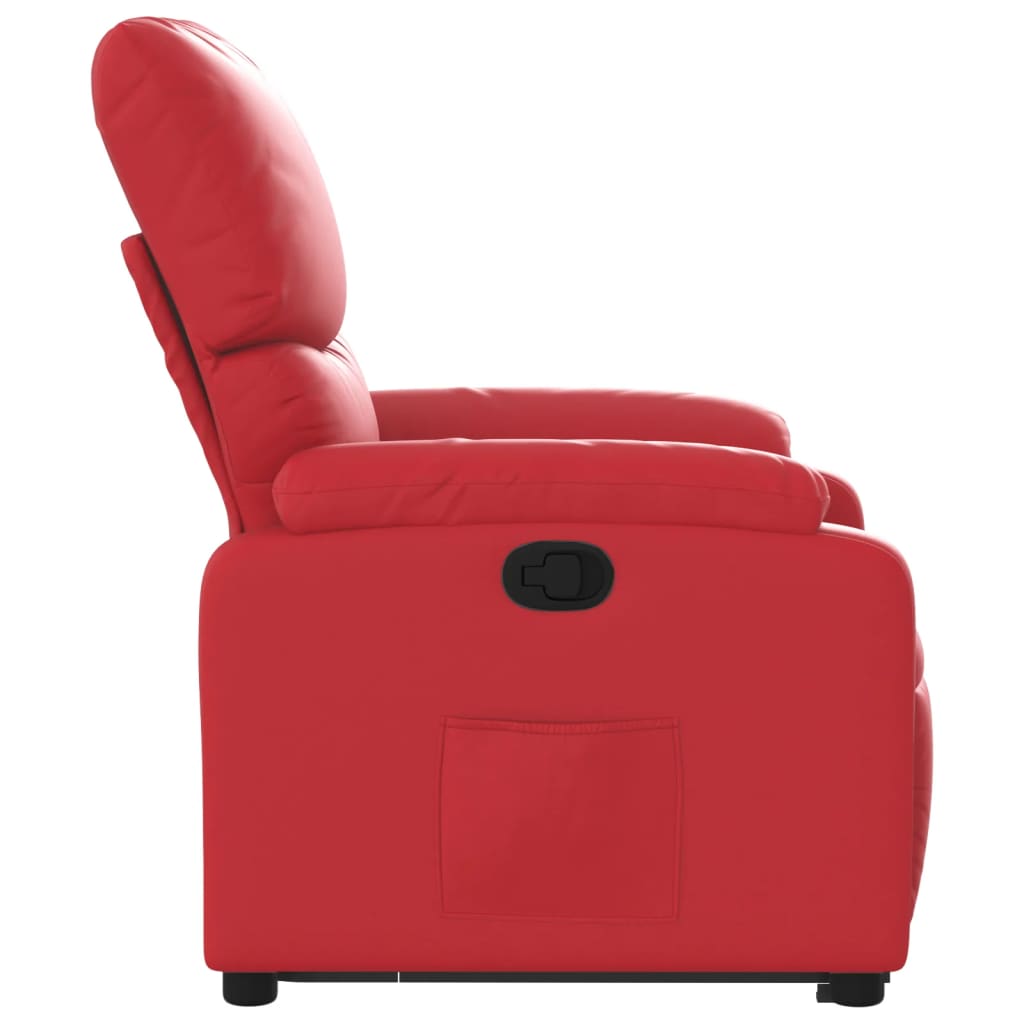 Poltrona Alzapersona Reclinabile Rosso in Similpelle | homemem39