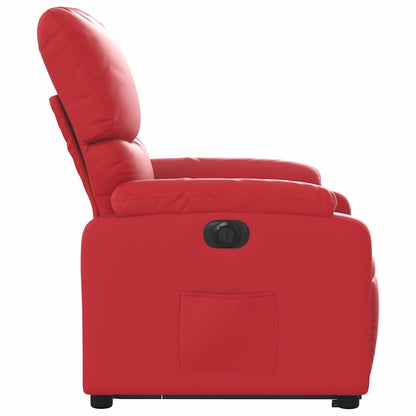Poltrona Alzapersona Reclinabile Elettrica Rossa in Similpelle | homemem39