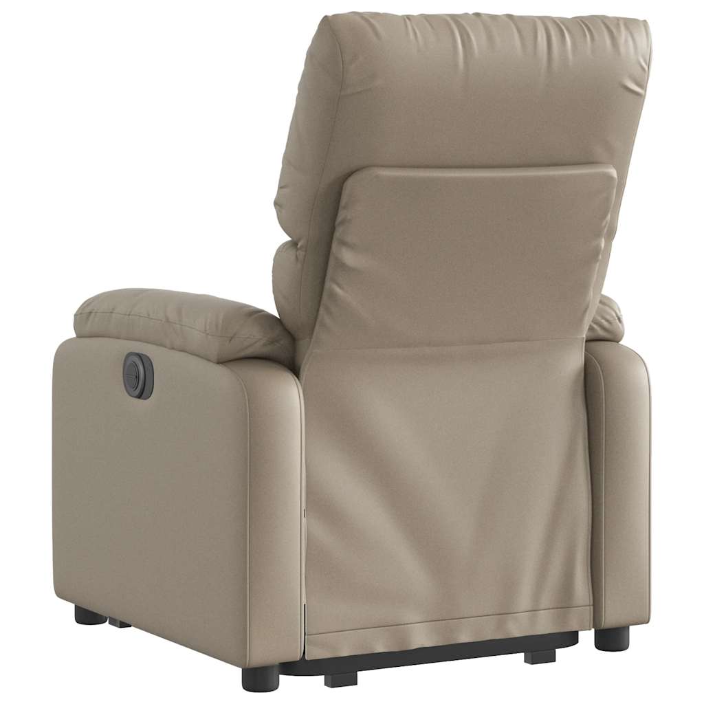 Poltrona Alzapersona Reclinante Elettrica Cappuccino Similpelle | homemem39
