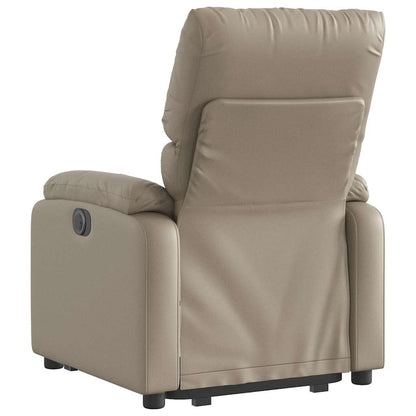 Poltrona Alzapersona Reclinante Elettrica Cappuccino Similpelle | homemem39