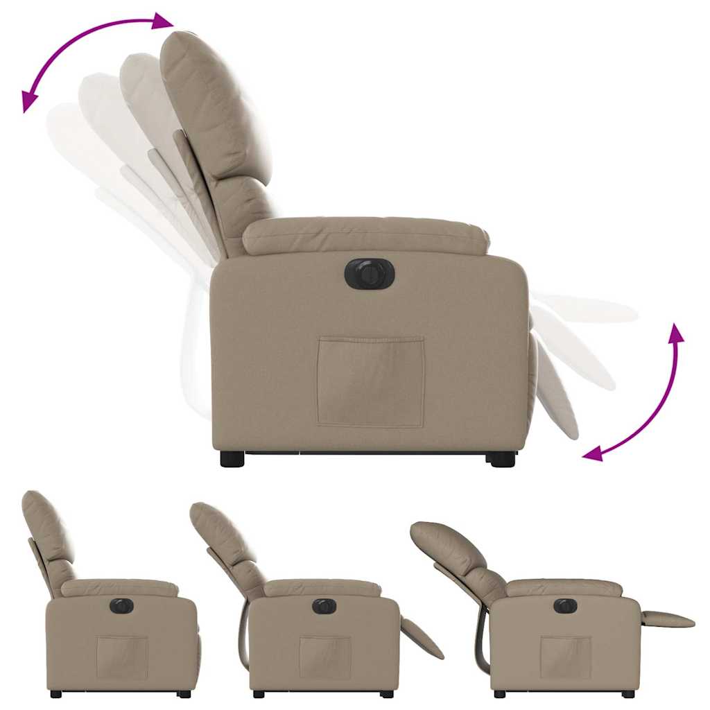 Poltrona Alzapersona Reclinante Elettrica Cappuccino Similpelle | homemem39