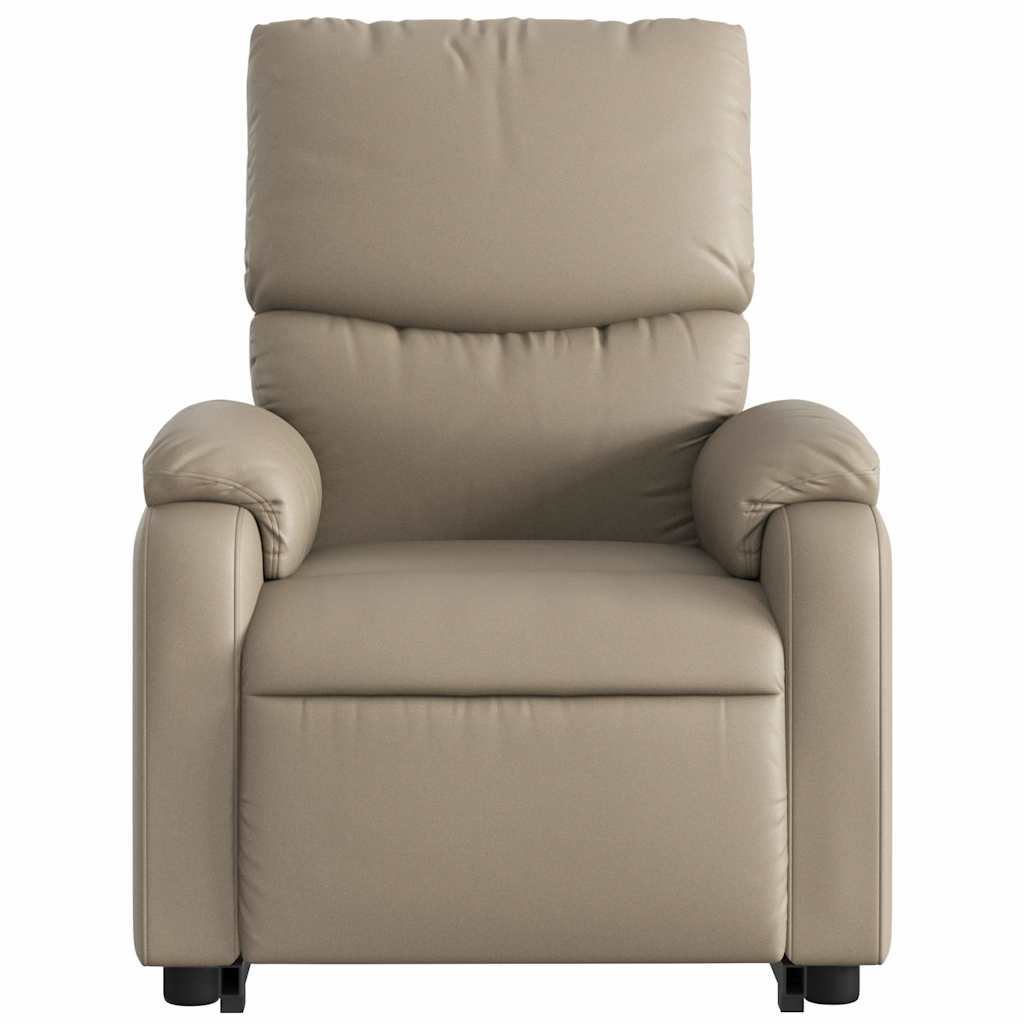 Poltrona Alzapersona Reclinante Elettrica Cappuccino Similpelle | homemem39