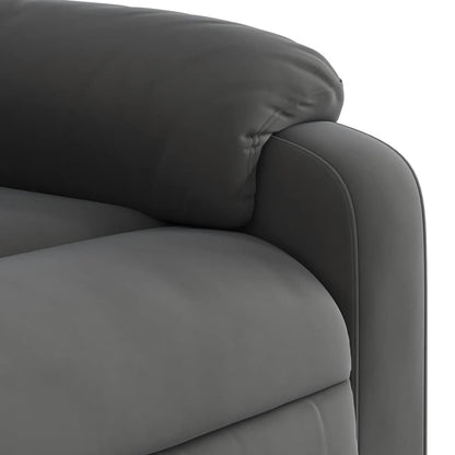 Poltrona Alzapersona Reclinabile Grigio Scuro Microfibra