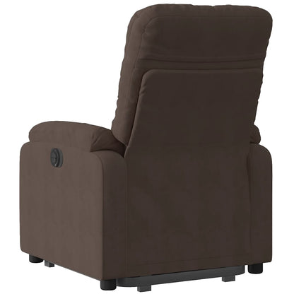 Poltrona Alzapersona Reclinabile Elettrica Marrone Microfibra | homemem39