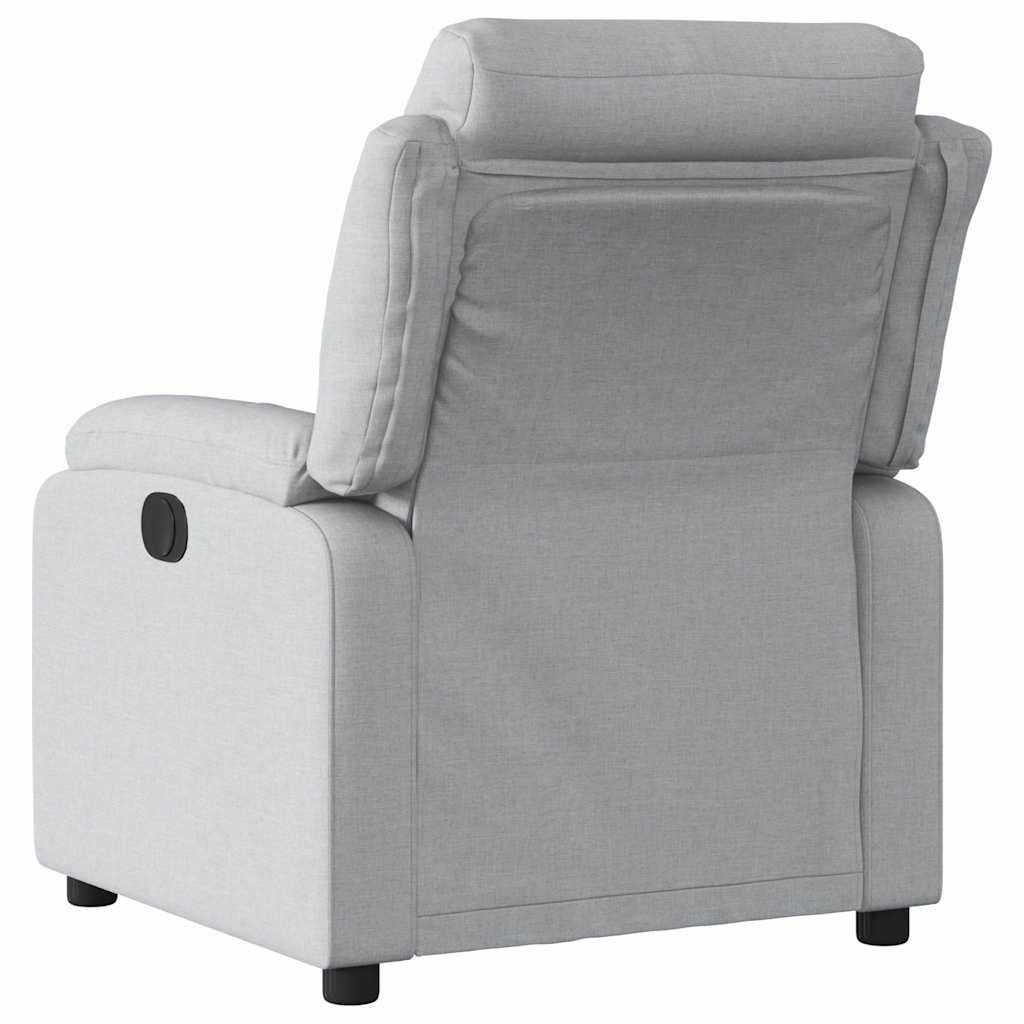 Poltrona Elettrica Reclinabile Grigio Chiaro in Tessuto | homemem39
