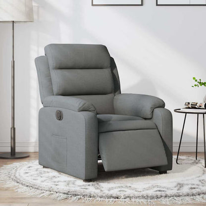 Poltrona Elettrica Reclinabile Grigio Scuro in Tessuto | homemem39