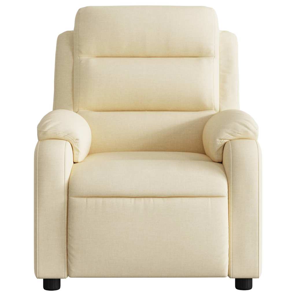 Poltrona Elettrica Reclinabile Crema in Tessuto | homemem39