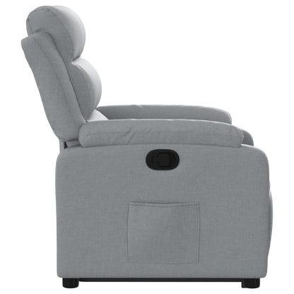 Poltrona Alzapersona Reclinabile Grigio Chiaro in Tessuto | homemem39