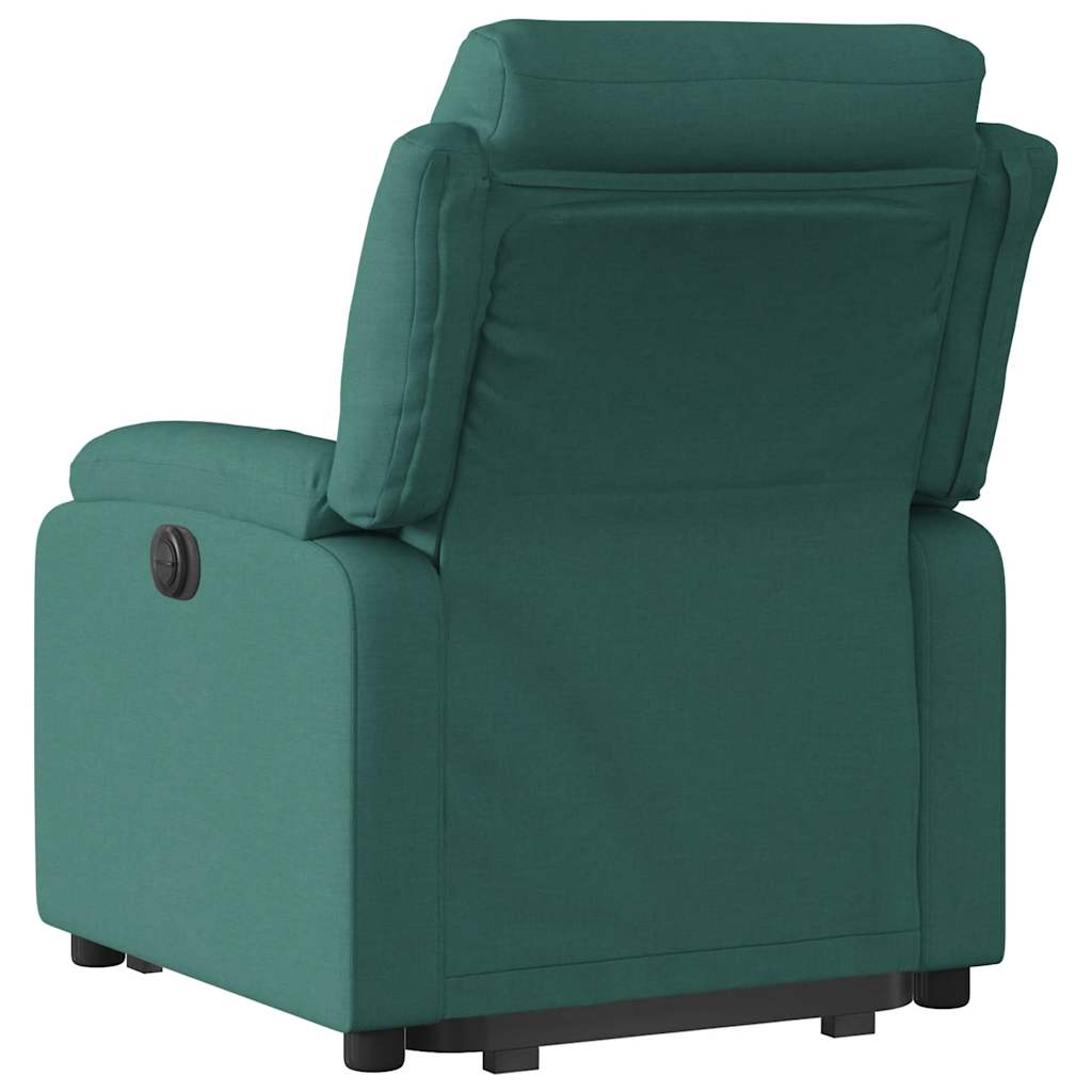 Poltrona Alzapersona Reclinabile Verde Scuro in Tessuto | homemem39