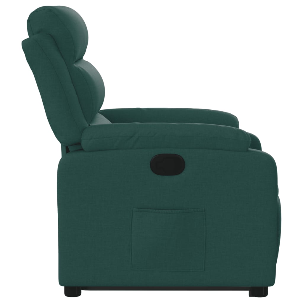 Poltrona Alzapersona Reclinabile Verde Scuro in Tessuto | homemem39
