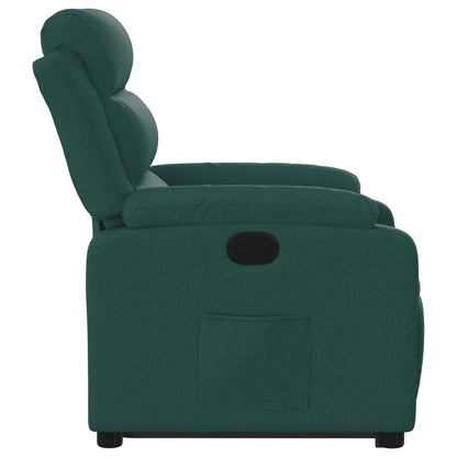 Poltrona Alzapersona Reclinabile Verde Scuro in Tessuto | homemem39