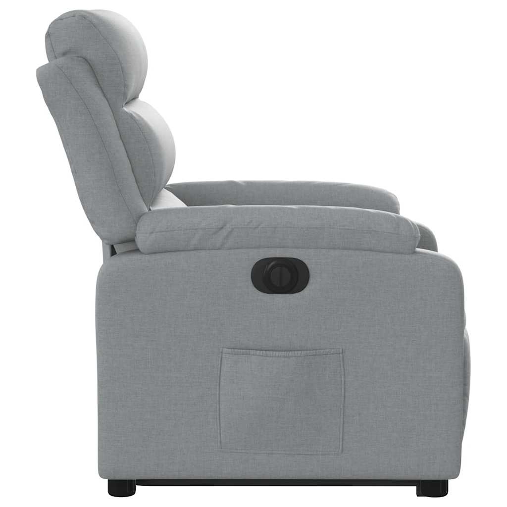 Poltrona Reclinante Alzapersona Elettrica Grigio Chiaro Tessuto | homemem39