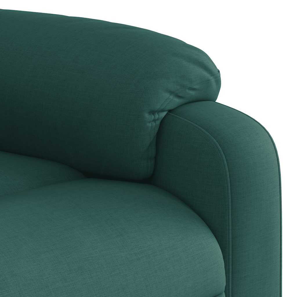 Poltrona Alzapersona Reclinabile Elettrica Verde Scuro Tessuto | homemem39