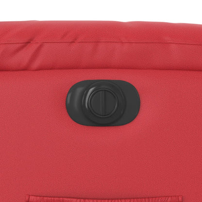 Poltrona Reclinabile Elettrica Rossa in Similpelle - homemem39