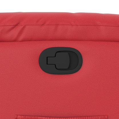 Poltrona Alzapersona Reclinabile Rosso in Similpelle - homemem39