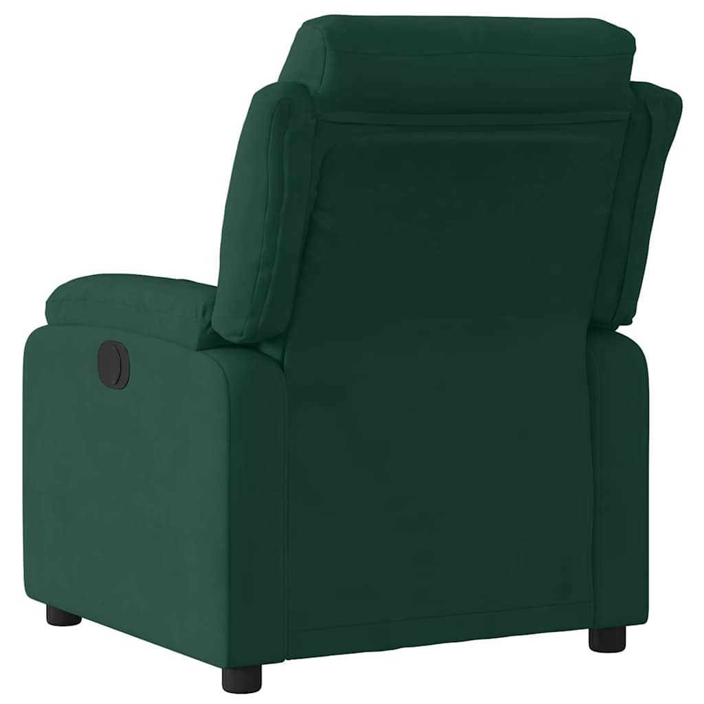 Poltrona Elettrica Reclinabile Verde Scuro in Vera Pelle | homemem39
