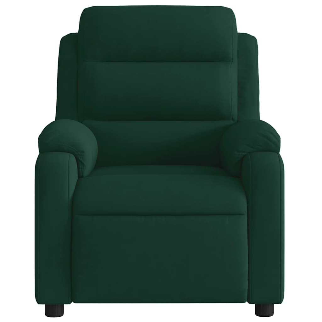 Poltrona Elettrica Reclinabile Verde Scuro in Vera Pelle | homemem39