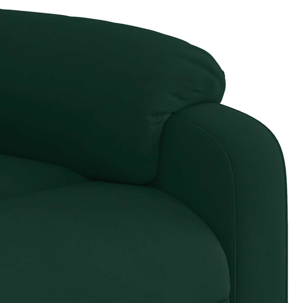 Poltrona Elettrica Reclinabile Verde Scuro in Vera Pelle | homemem39