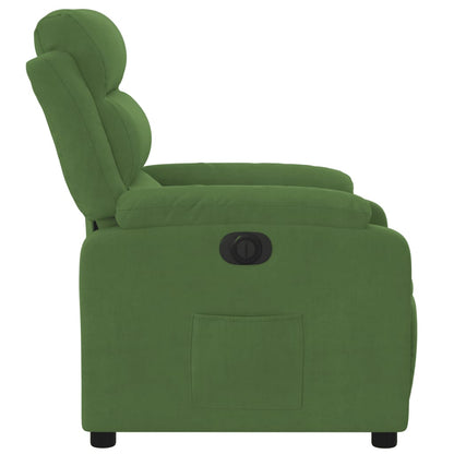 Poltrona Reclinabile Elettrica Verde Chiaro in Velluto | homemem39