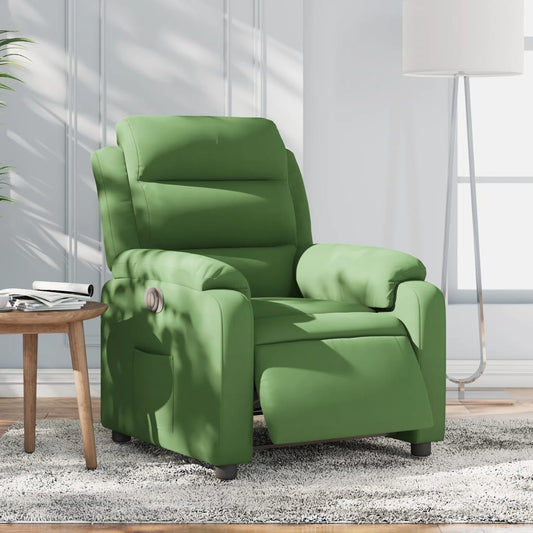 Poltrona Reclinabile Elettrica Verde Chiaro in Velluto - homemem39