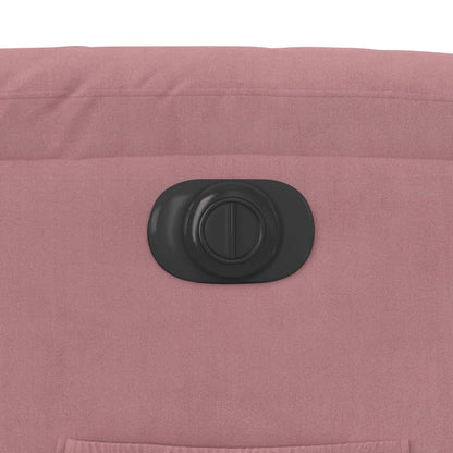 Poltrona Elettrica Reclinabile Massaggio in Velluto Rosa | homemem39