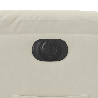 Poltrona Elettrica Reclinabile Crema in Velluto - homemem39