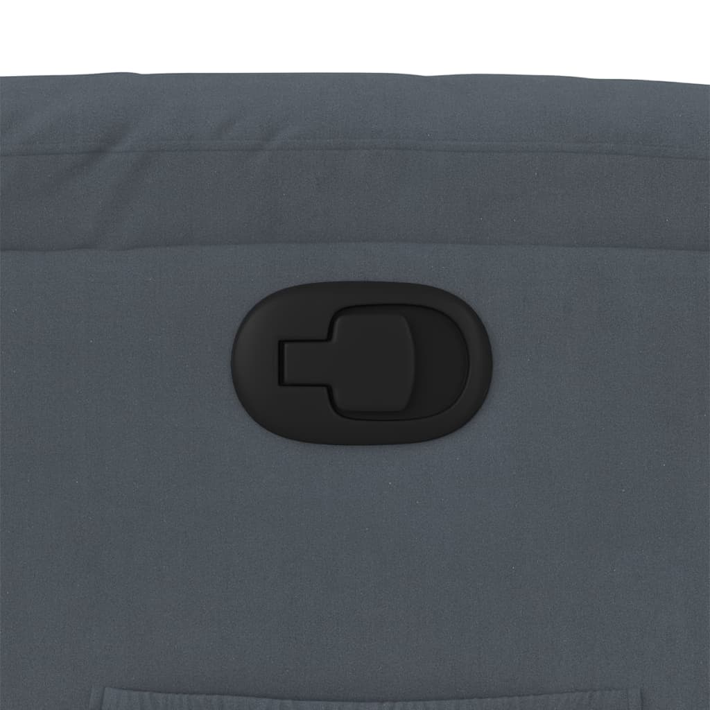 Poltrona Alzapersona Reclinabile Grigio Scuro in Velluto - homemem39