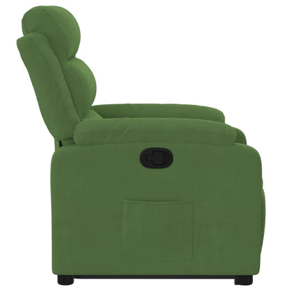 Poltrona Alzapersona Reclinabile Verde Chiaro in Velluto | homemem39