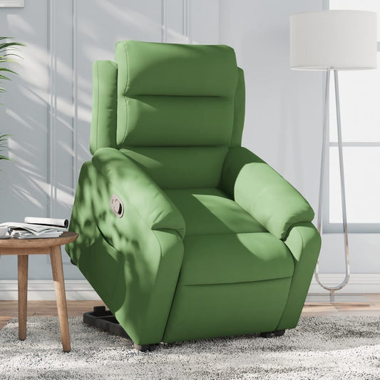 Poltrona Alzapersona Reclinabile Verde Chiaro in Velluto - homemem39
