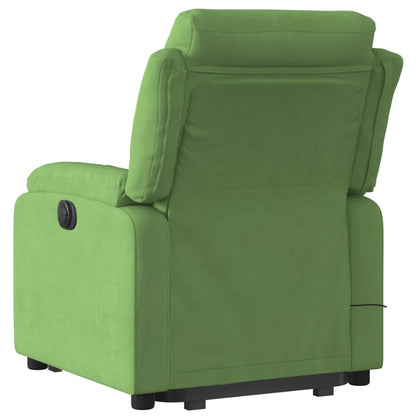Poltrona Alzapersona Reclinabile Verde Chiaro in Velluto