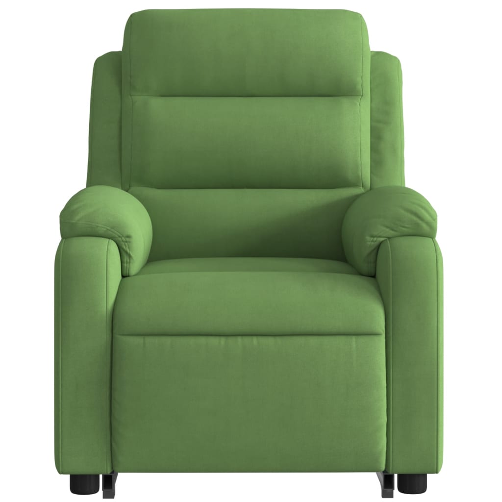 Poltrona Alzapersona Reclinabile Verde Chiaro in Velluto