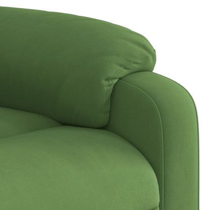 Poltrona Alzapersona Reclinabile Verde Chiaro in Velluto