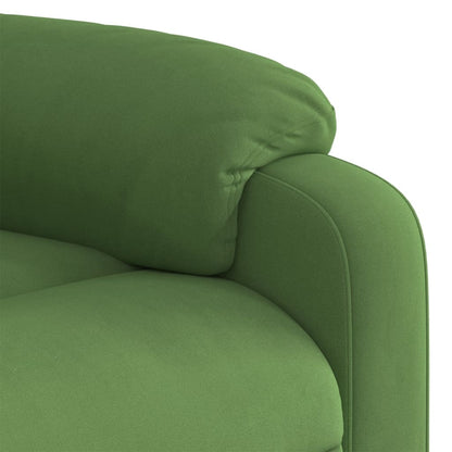 Poltrona Alzapersona Massaggi Elettrica Verde Chiaro Velluto