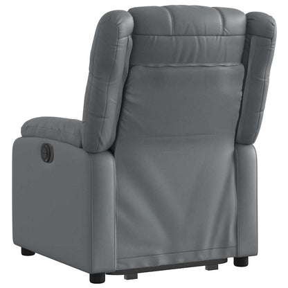 Poltrona Alzapersona Reclinabile Grigio in Similpelle | homemem39