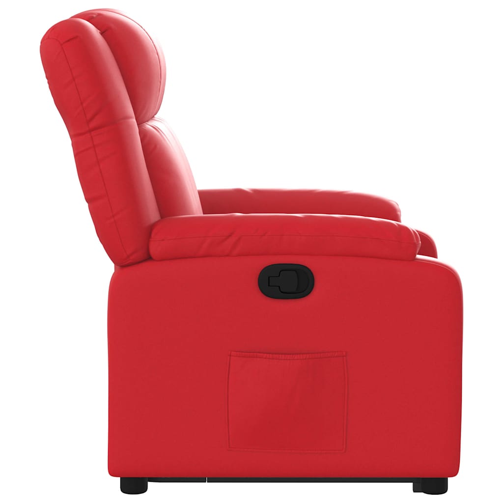 Poltrona Alzapersona Reclinabile Rosso in Similpelle | homemem39