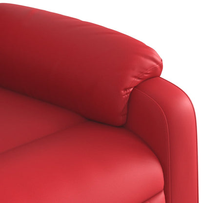 Poltrona Alzapersona Reclinabile Rosso in Similpelle | homemem39