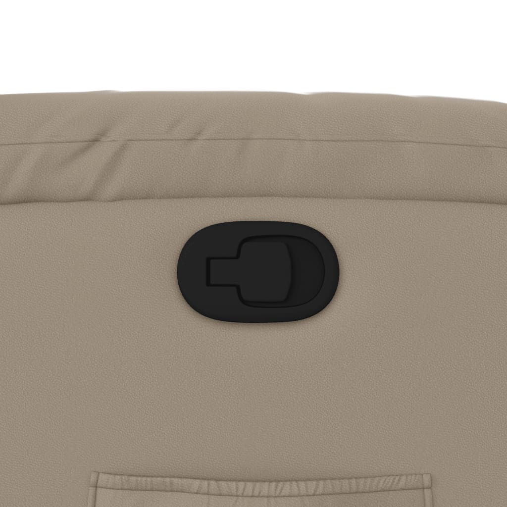 Poltrona Alzapersona Reclinabile Cappuccino in Similpelle - homemem39