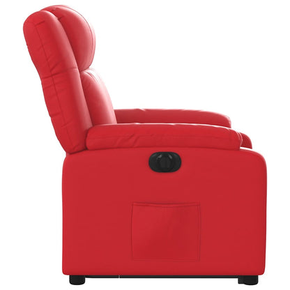 Poltrona Alzapersona Reclinabile Elettrica Rossa in Similpelle | homemem39