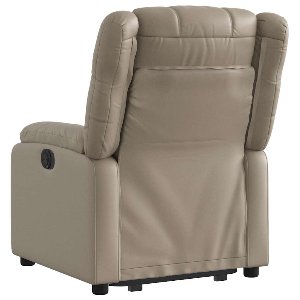 Poltrona Alzapersona Reclinante Elettrica Cappuccino Similpelle | homemem39