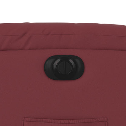 Poltrona Alzapersona Reclinabile Rosso Vino in Similpelle