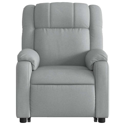 Poltrona Alzapersona Massaggi Reclinabile Grigio Chiaro Tessuto | homemem39